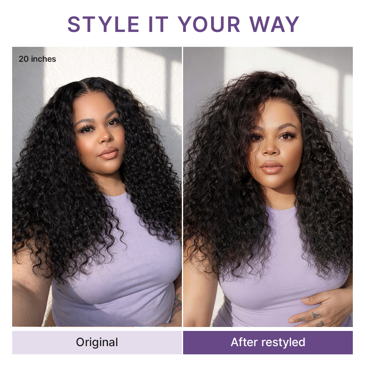 No Glue, No Fuss Water Wave Wig with Fluffy Natural Volume