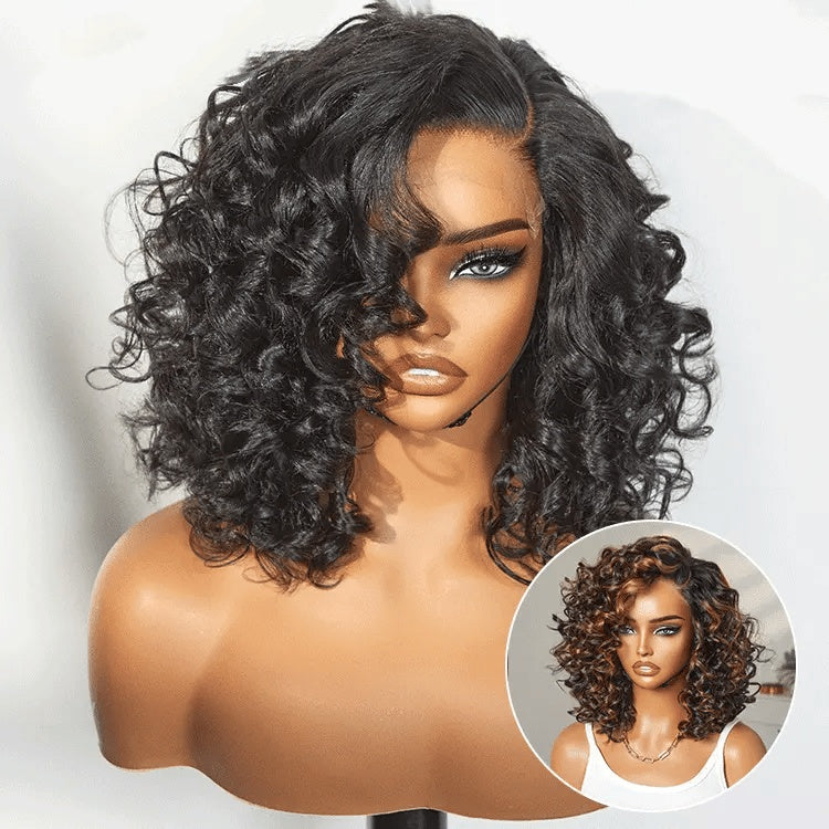 No Glue, No Fuss C-Part Curl Wig with Bouncy Volume