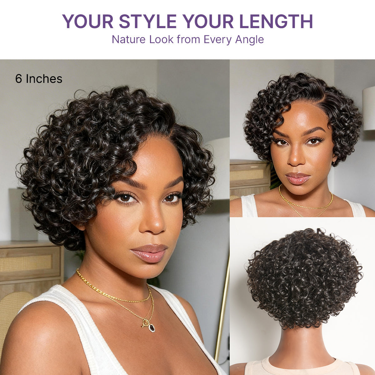 No Glue, No Fuss C-Part Curl Wig with Bouncy Volume
