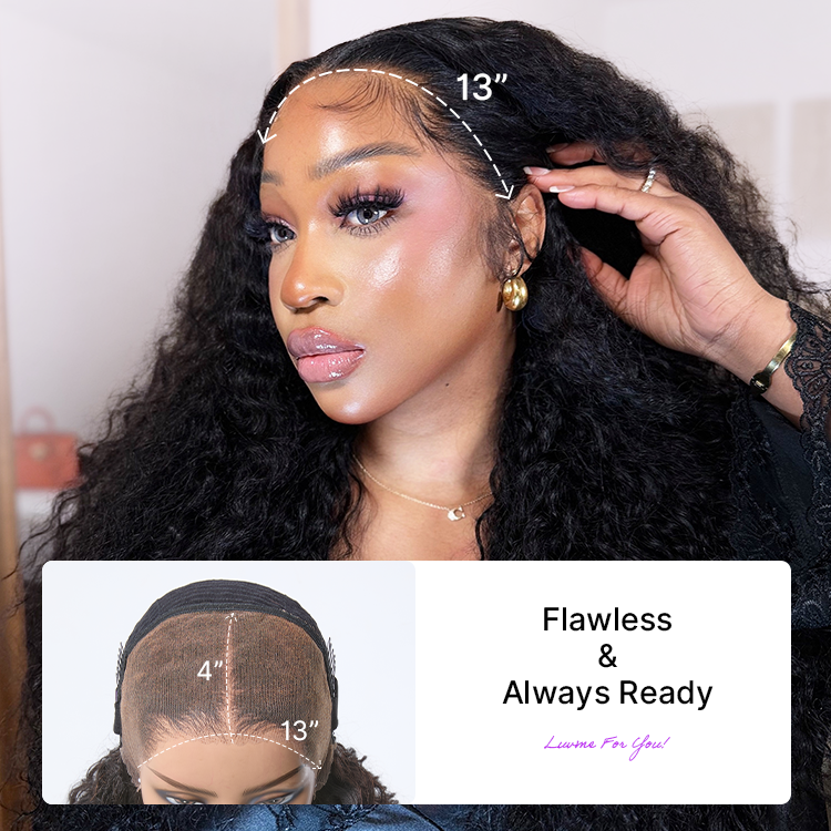 No Glue, No Fuss Water Wave Wig with Fluffy Natural Volume