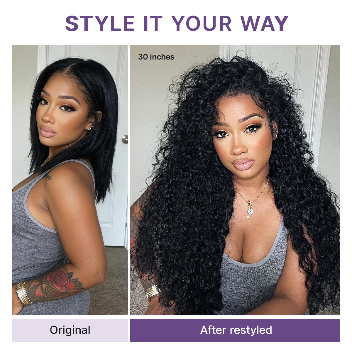 No Glue, No Fuss Water Wave Wig with Fluffy Natural Volume