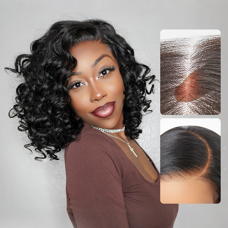 No Glue, No Fuss C-Part Curl Wig with Bouncy Volume