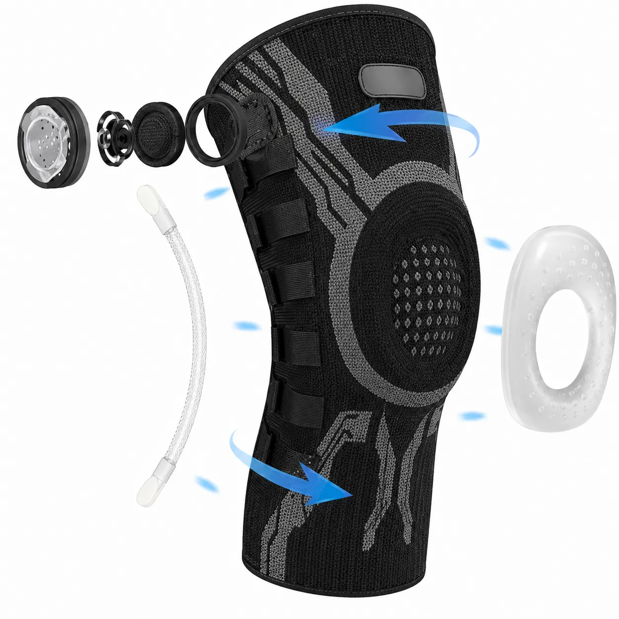 Adjustable Knee Brace with Spring Stabilizers – Soft Compression & All-Day Knee Support