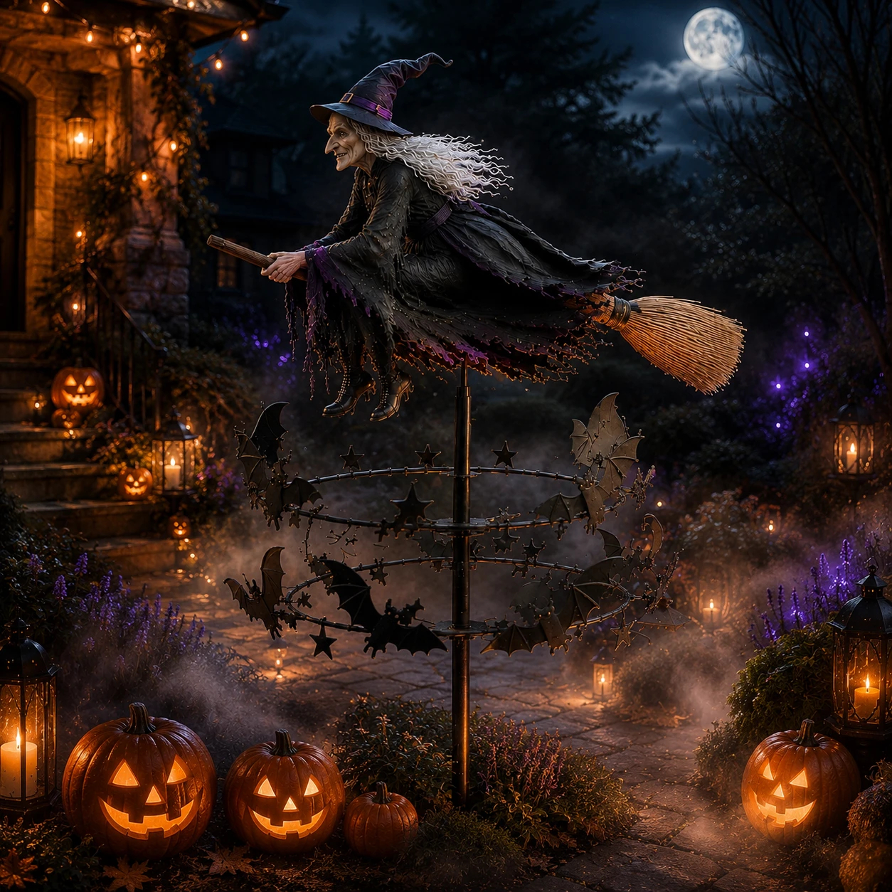 🔥70% Off Last Day -Halloween Early Bird Special🧙‍♀️ The Enchanted Witch Garden Wind Spinner