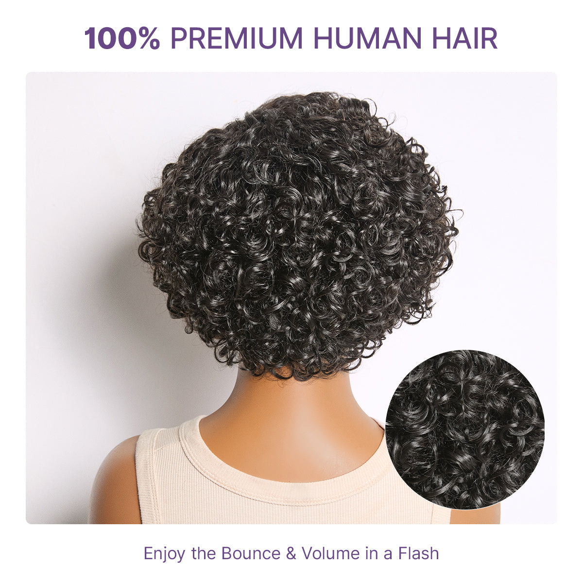 No Glue, No Fuss C-Part Curl Wig with Bouncy Volume