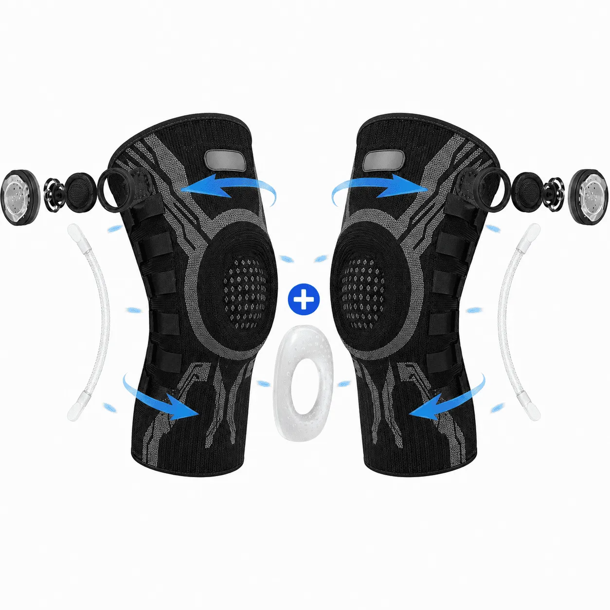 Adjustable Knee Brace with Spring Stabilizers – Soft Compression & All-Day Knee Support
