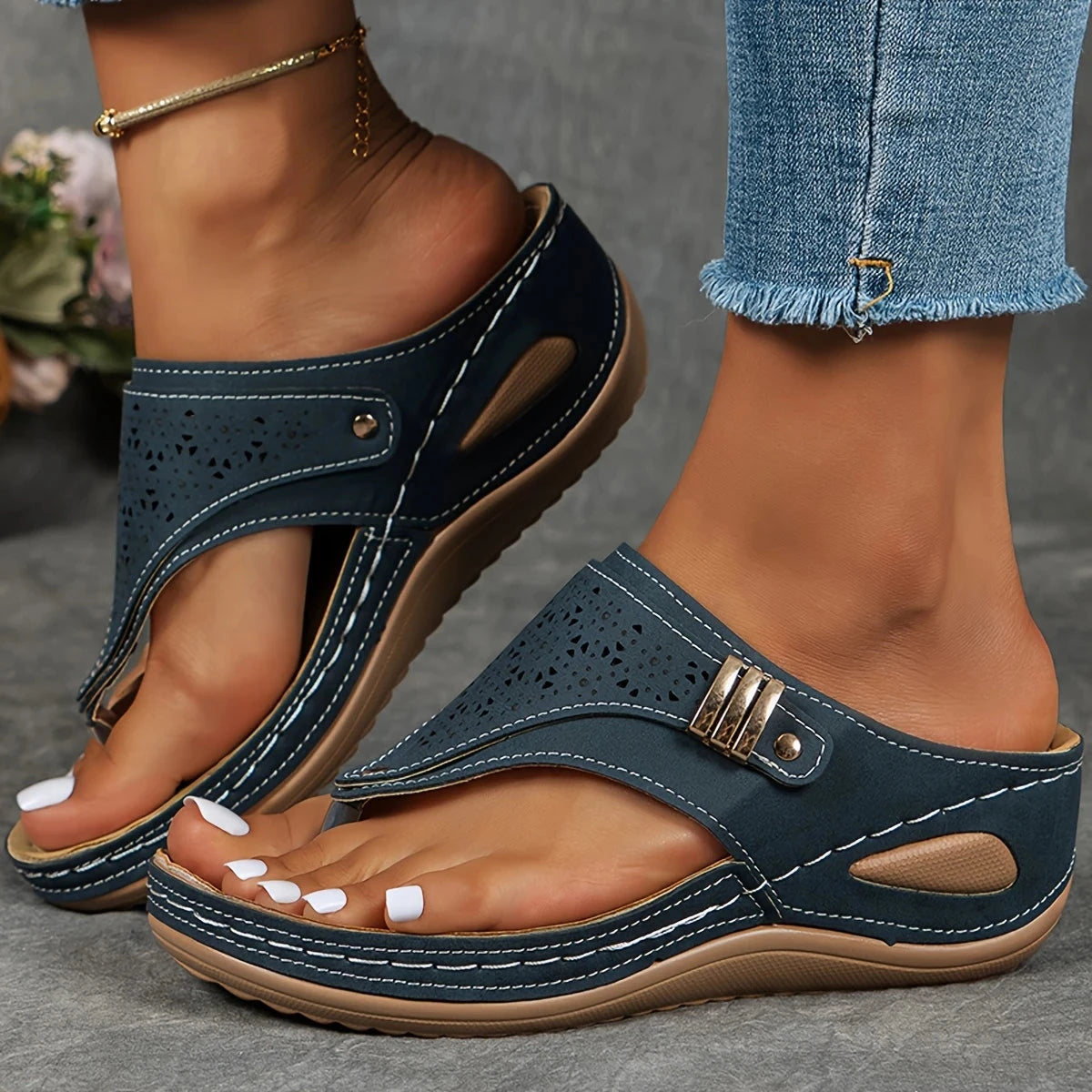 Orthopedic Hollow-Out Wedge Sandals