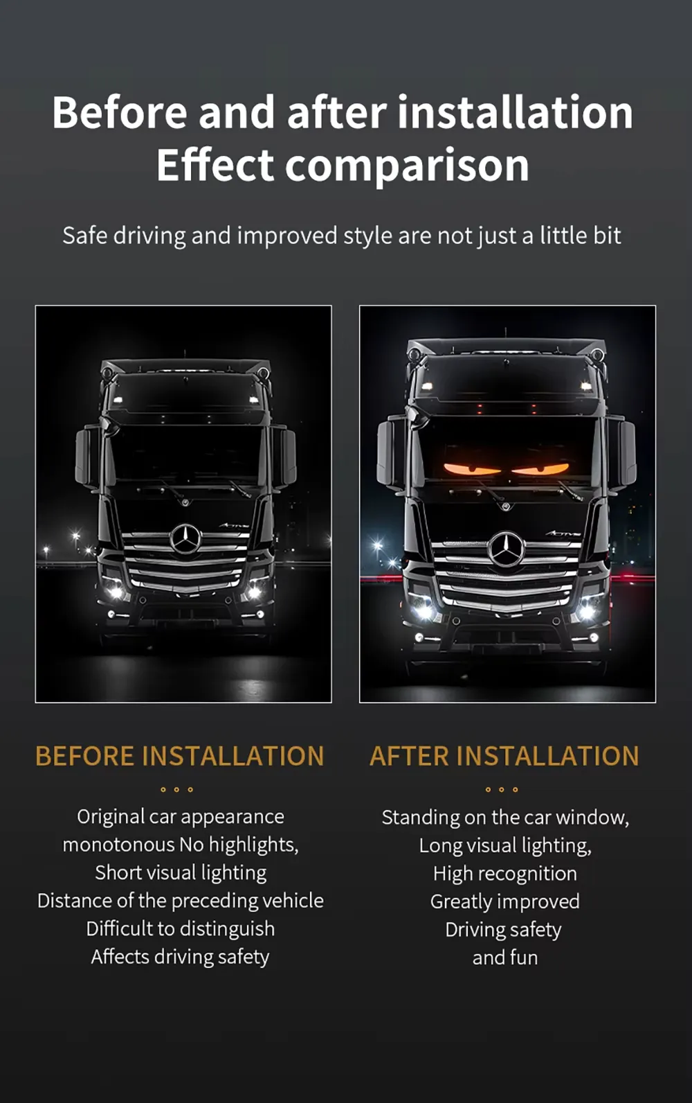 App-Controlled LED Car Eyes for Custom Window Displays