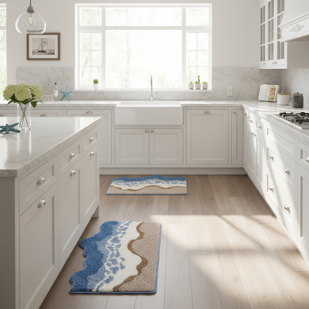 🔥 Last Day 45% OFF – Ocean Breeze Faux Cashmere Non-Slip Bath Rug