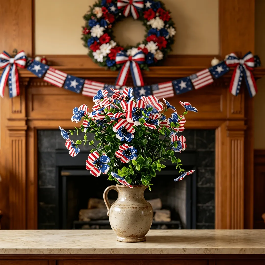 🔥4th of July Hot Sale 60% Off 🔥 UV Resistant Artificial Patriotic Flowers💐