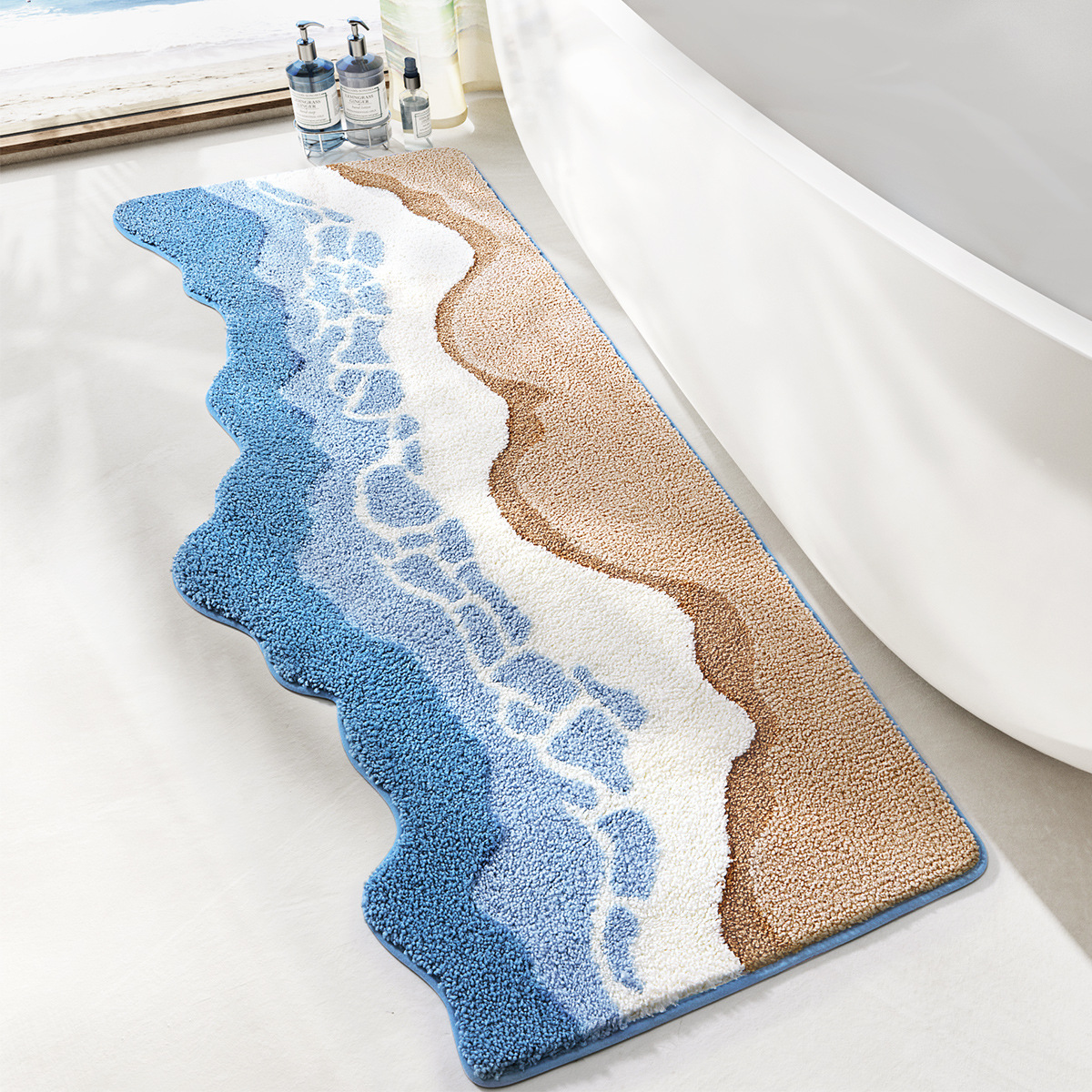 🔥 Last Day 45% OFF – Ocean Breeze Faux Cashmere Non-Slip Bath Rug