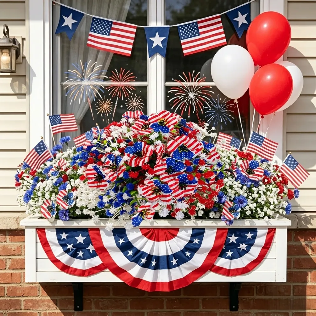 🔥4th of July Hot Sale 60% Off 🔥 UV Resistant Artificial Patriotic Flowers💐