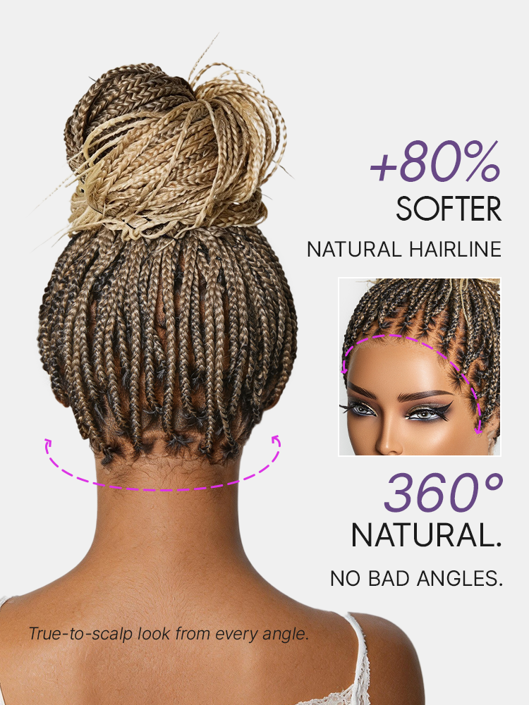 HD Lace Knotless Braid Wig That Looks Like Real Scalp