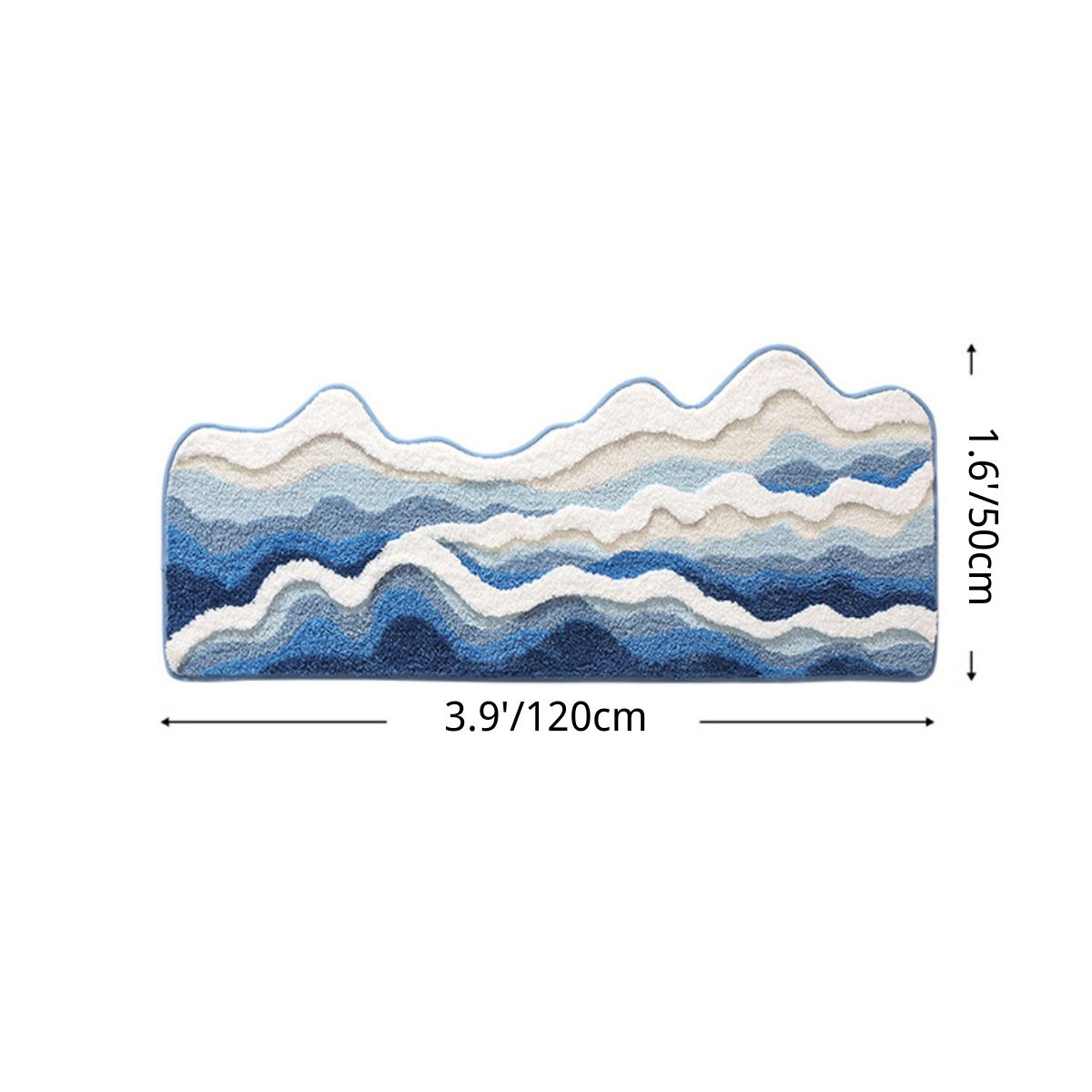 🔥 Last Day 45% OFF - Rolling Waves Faux Cashmere Non-Slip Bath Rug