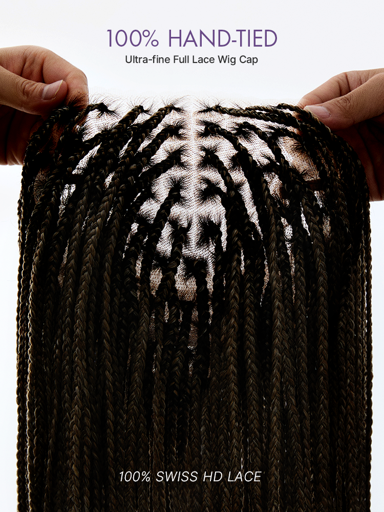 HD Lace Knotless Braid Wig That Looks Like Real Scalp