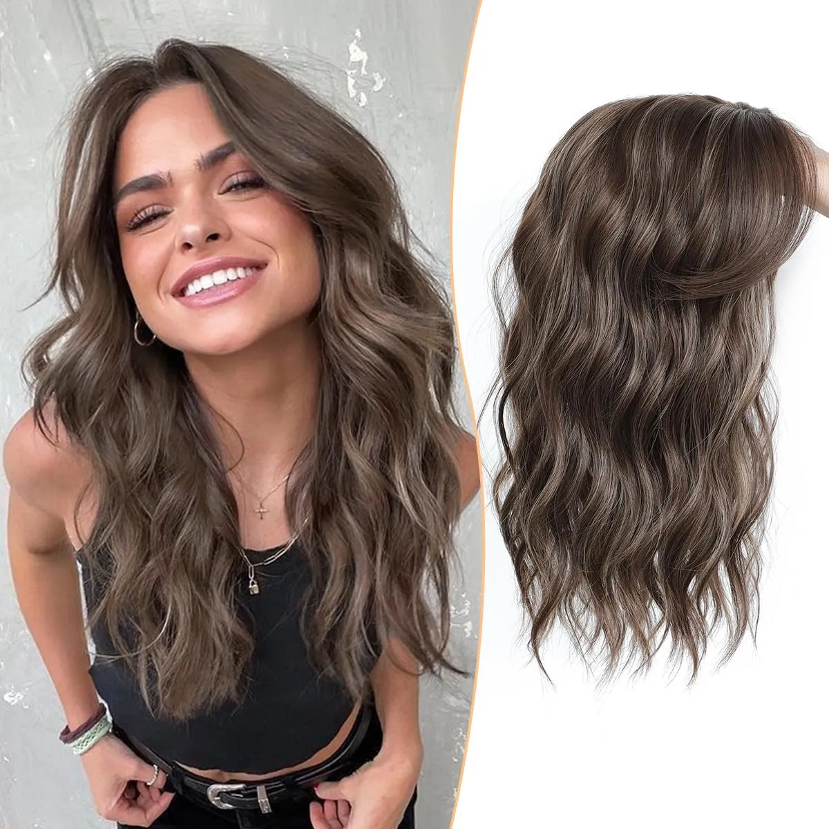 ⚡FINAL HOURS: 50% OFF🌷2026 New Lightweight & Breathable Wavy Hair Topper