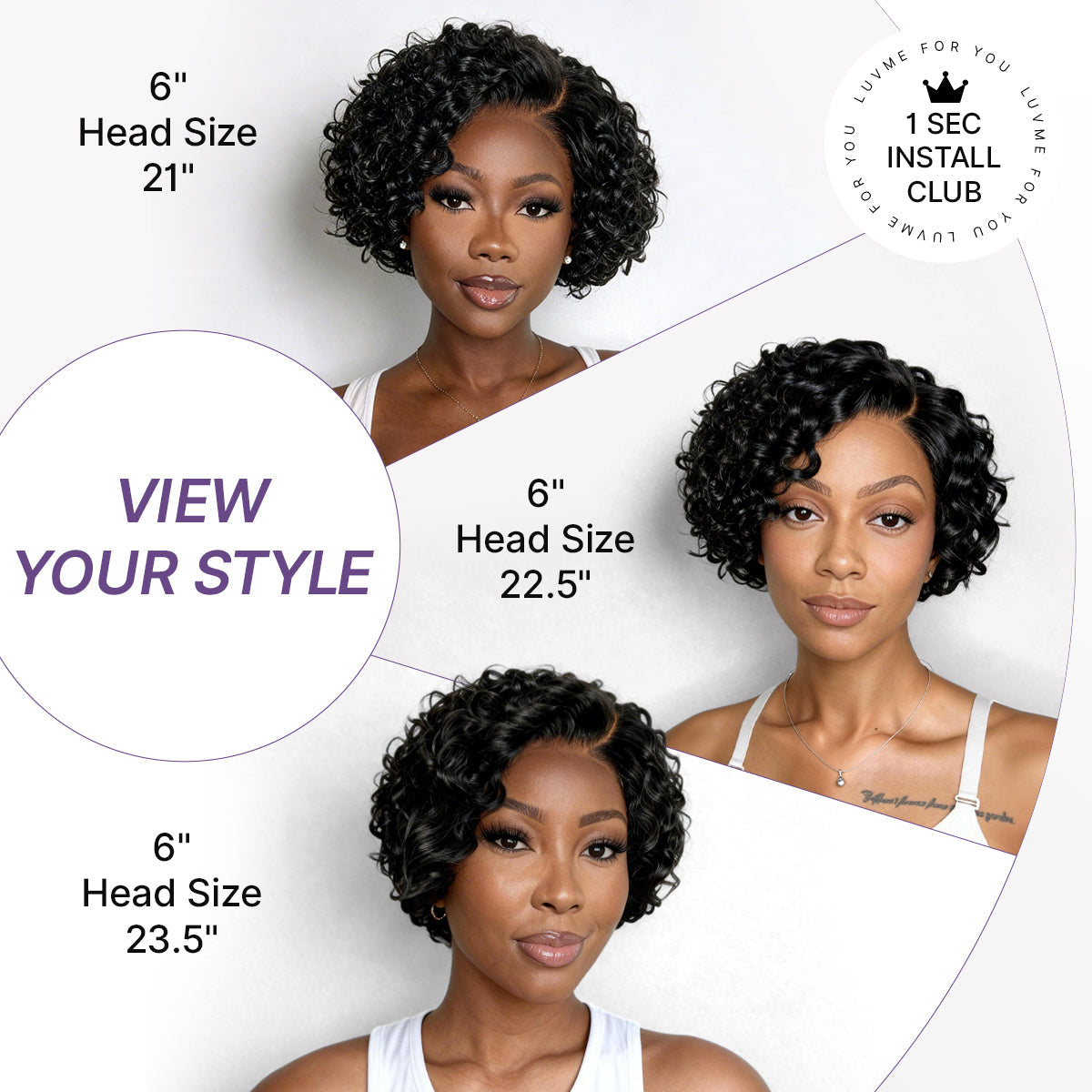 No Glue, No Fuss C-Part Curl Wig with Bouncy Volume