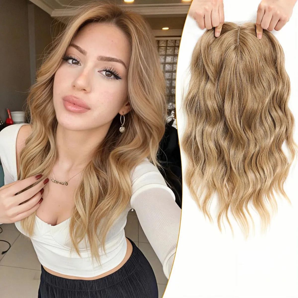⚡FINAL HOURS: 50% OFF🌷2026 New Lightweight & Breathable Wavy Hair Topper