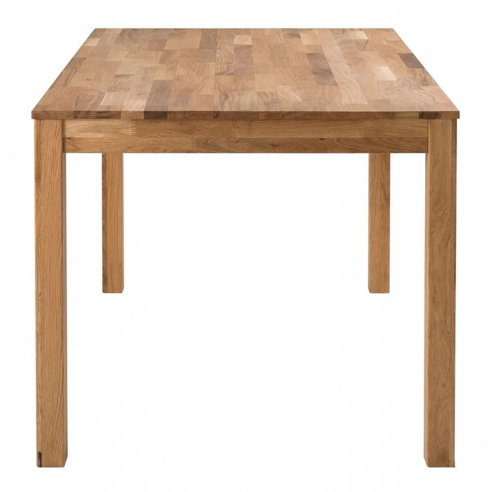 Massiver Esstisch aus Eichenholz, 140 x 80 cm