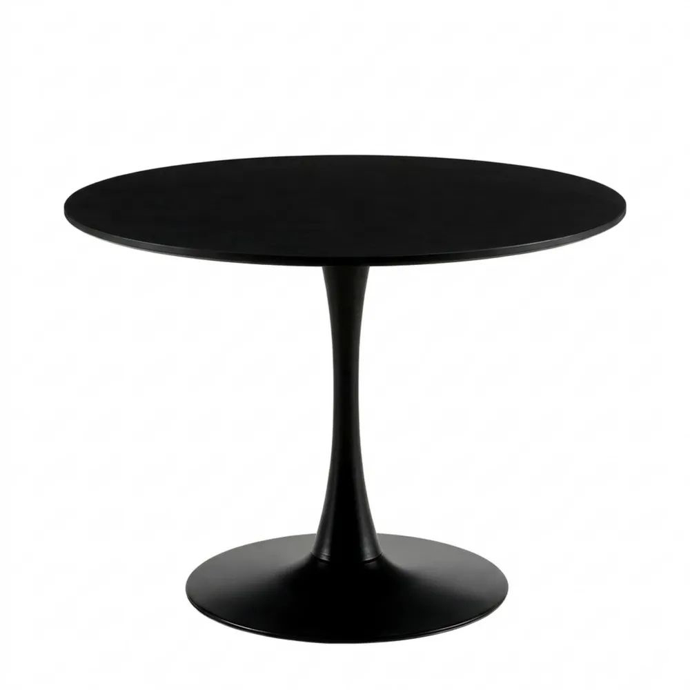 Vielseitiger runder Tisch für verschiedene Räume, 100 cm Durchmesser, schwarz