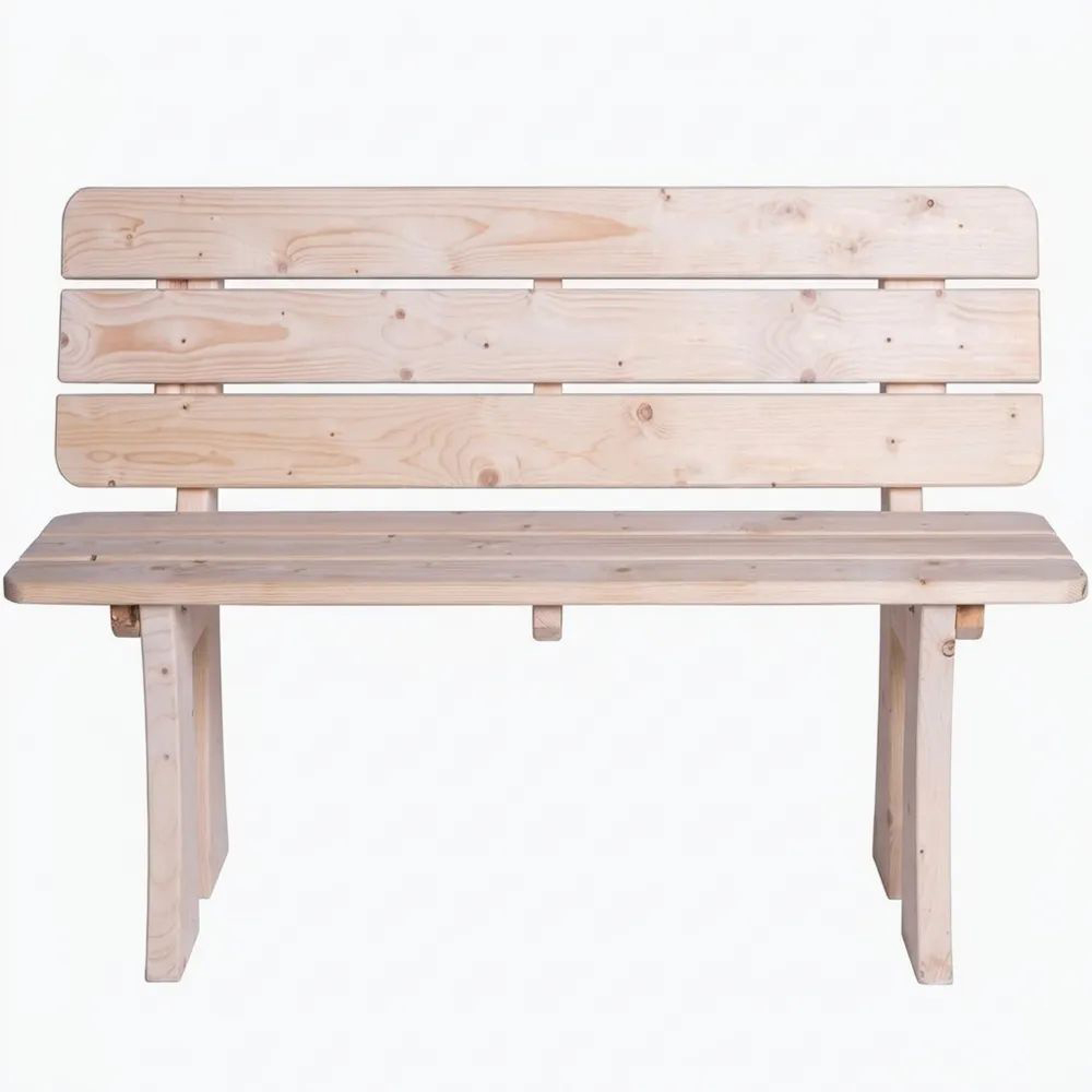 Wetterbeständige Gartenbank aus Kiefernholz für zwei Personen
