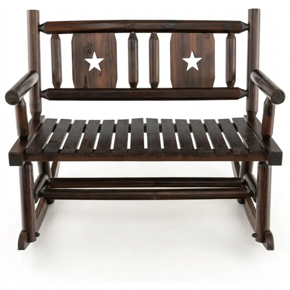 Wetterfeste Schaukelbank mit Rücken- und Armlehnen für Garten und Balkon, bis 320 kg belastbar