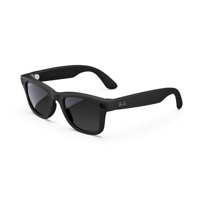 Ray-Ban Meta (Gen 1), Wayfarer, Matte Black | Smart AI Glasses for Men, Women — 12 MP Camera, Open-Ear Speakers, Video Recording, Bluetooth — Polarized Gradient Graphite Lenses — Wearable Technology