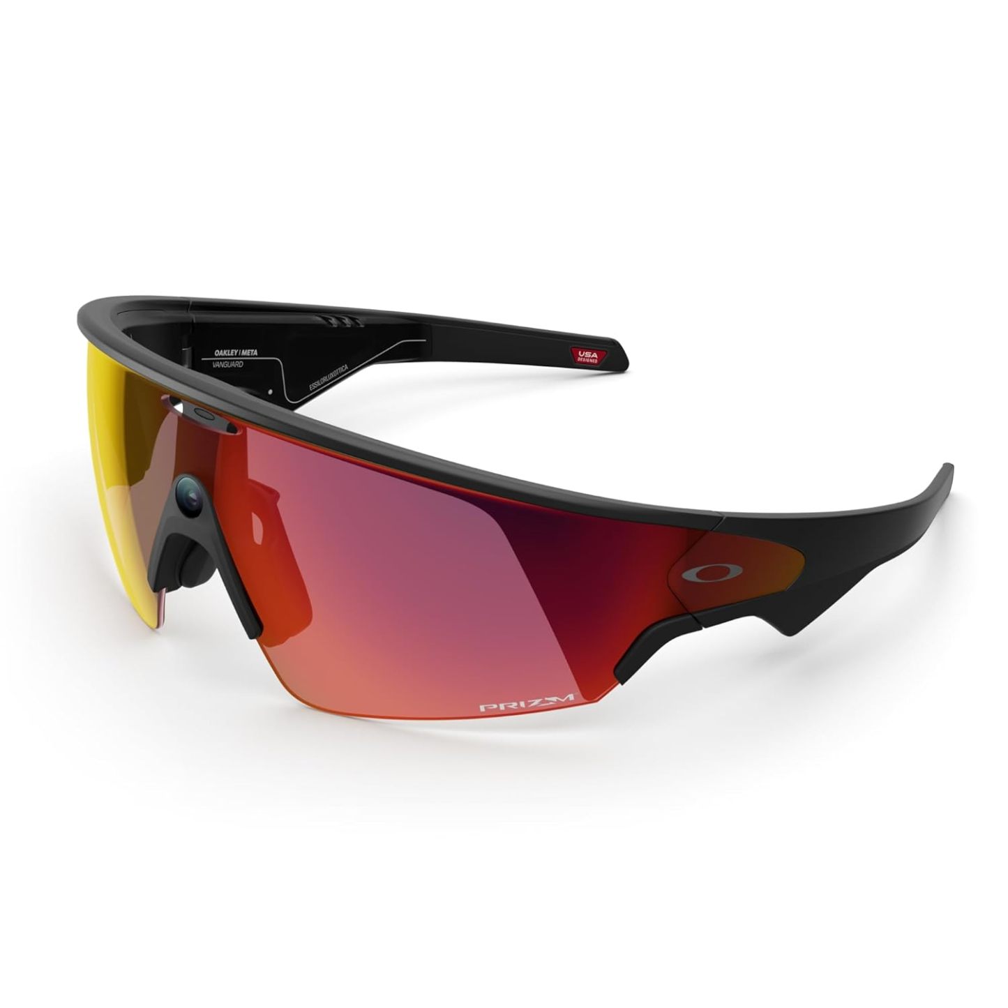 Oakley | Meta Vanguard with Meta AI, Audio, Photo, Video Compatibility - Black, Prizm™ 24K