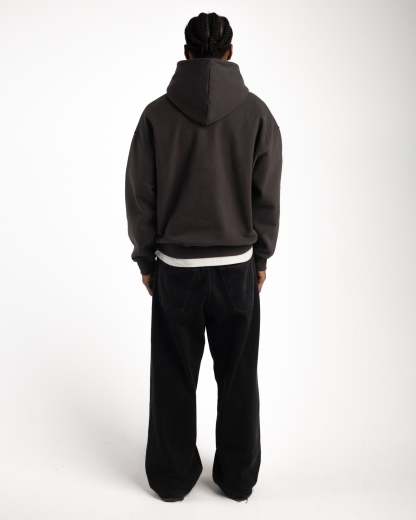 MATTE BROWN HOODIE-Fineriform