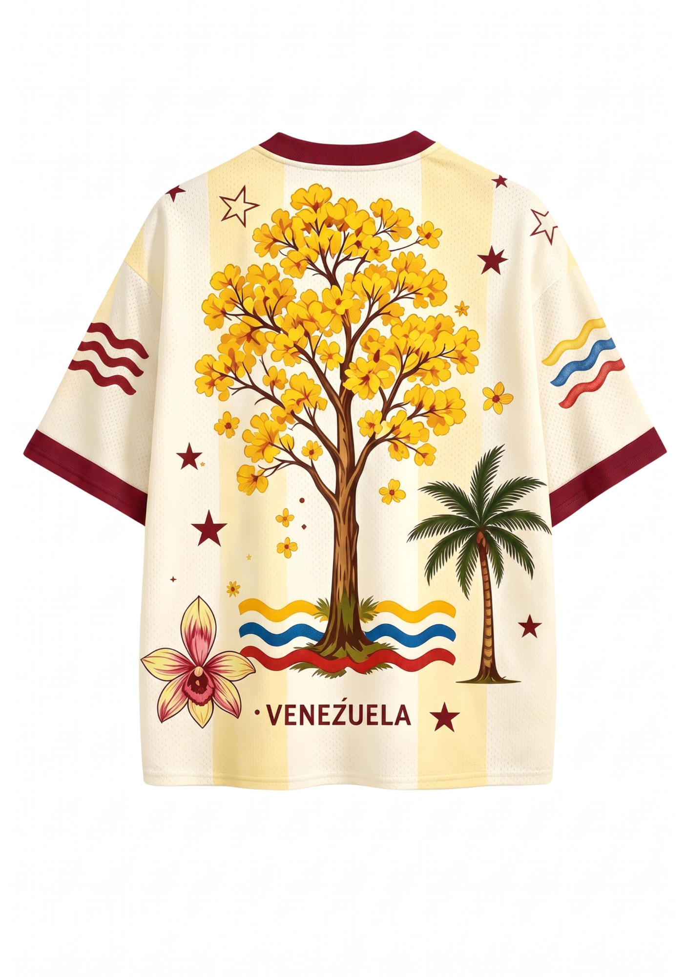 Tropical Venezuela Parrot Stamp Travel Mesh Jersey Shirts