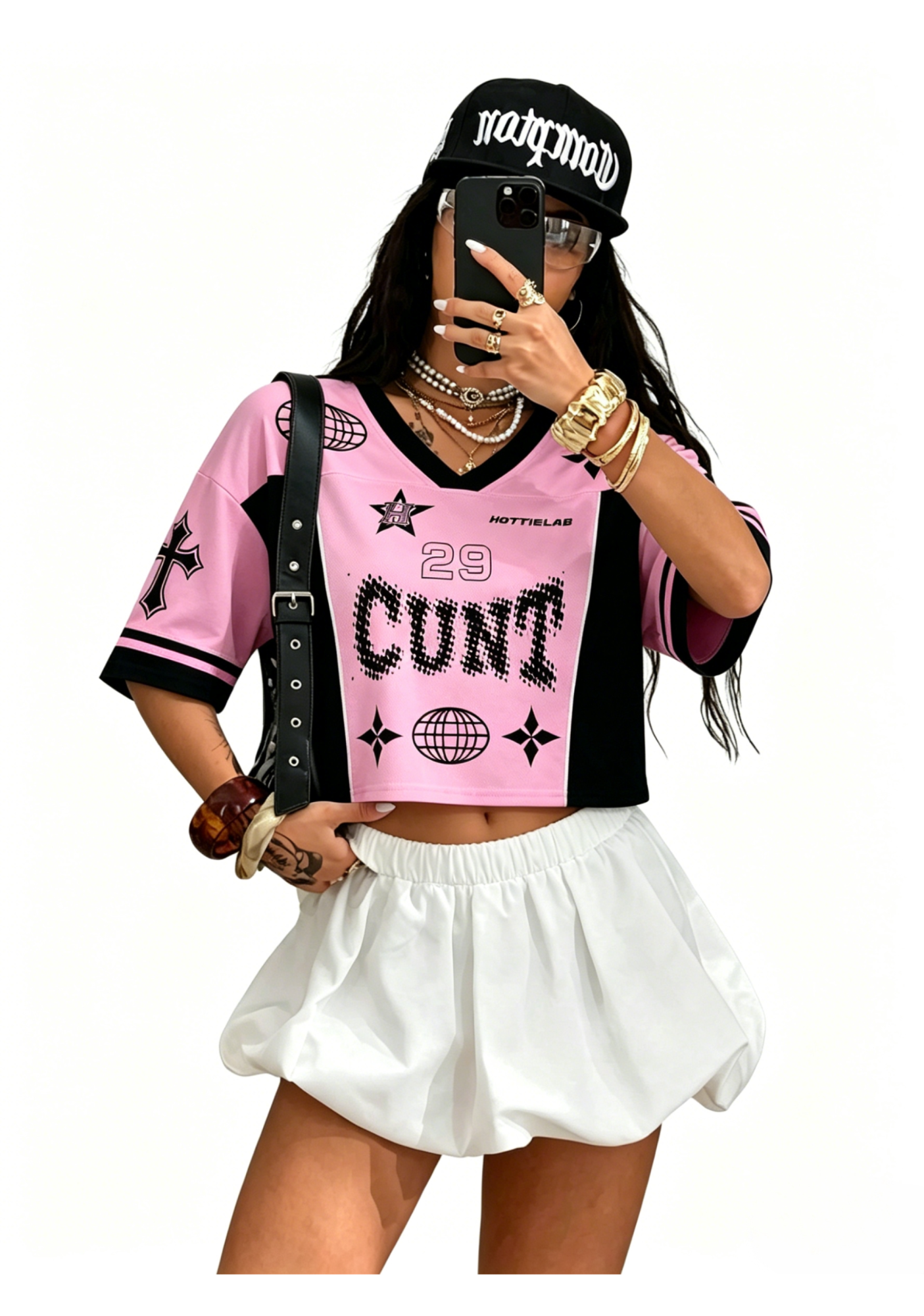 Cunt Y2K Crop Sport Jersey Shirts