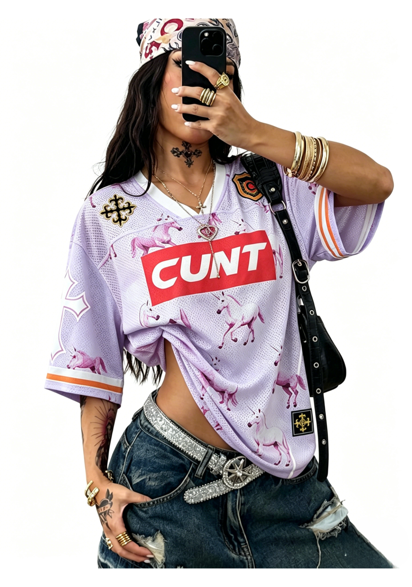 Cunt Y2K Crop Sport Jersey Shirts