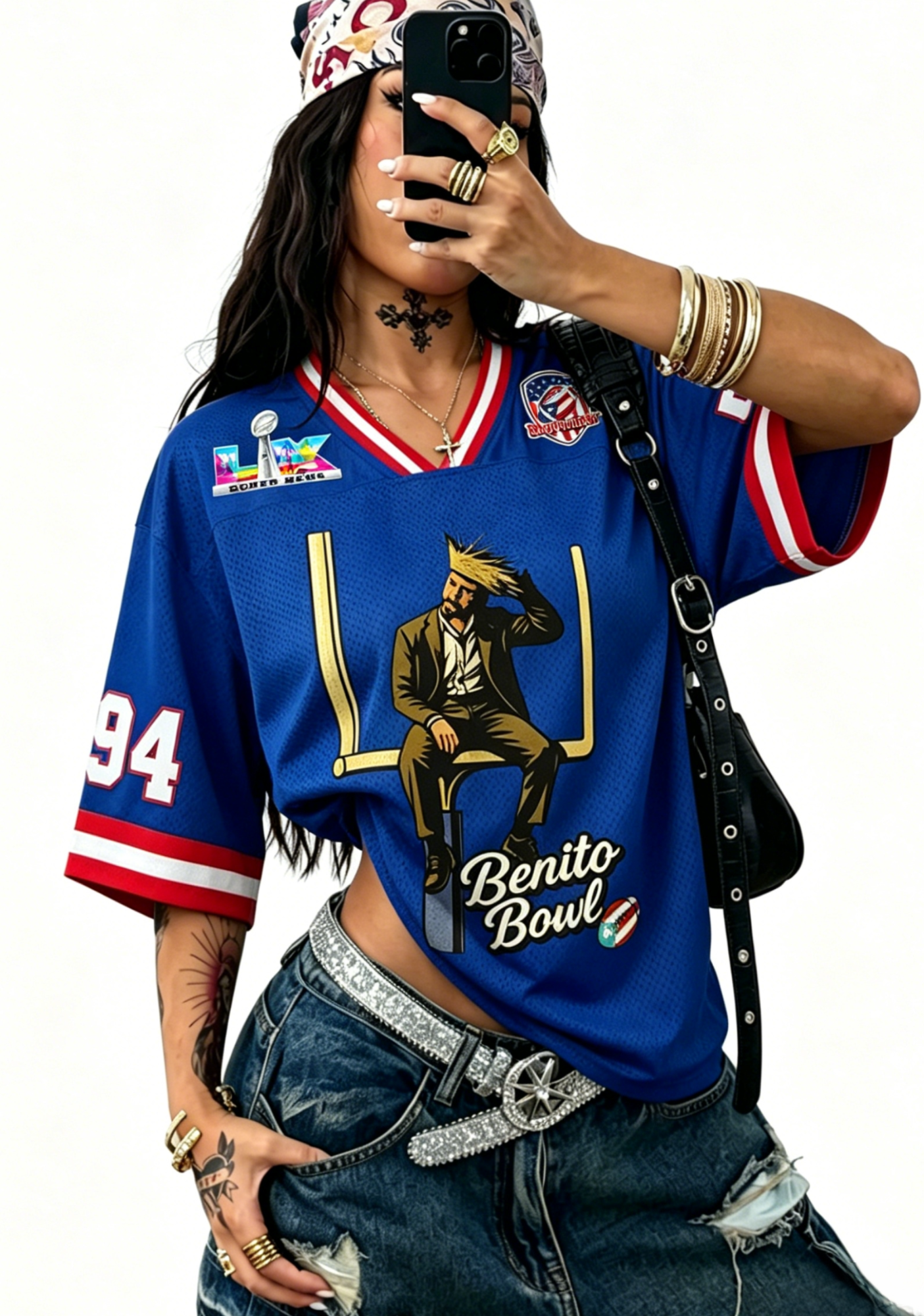 Benito bowl Y2K Crop Sport Jersey Shirts