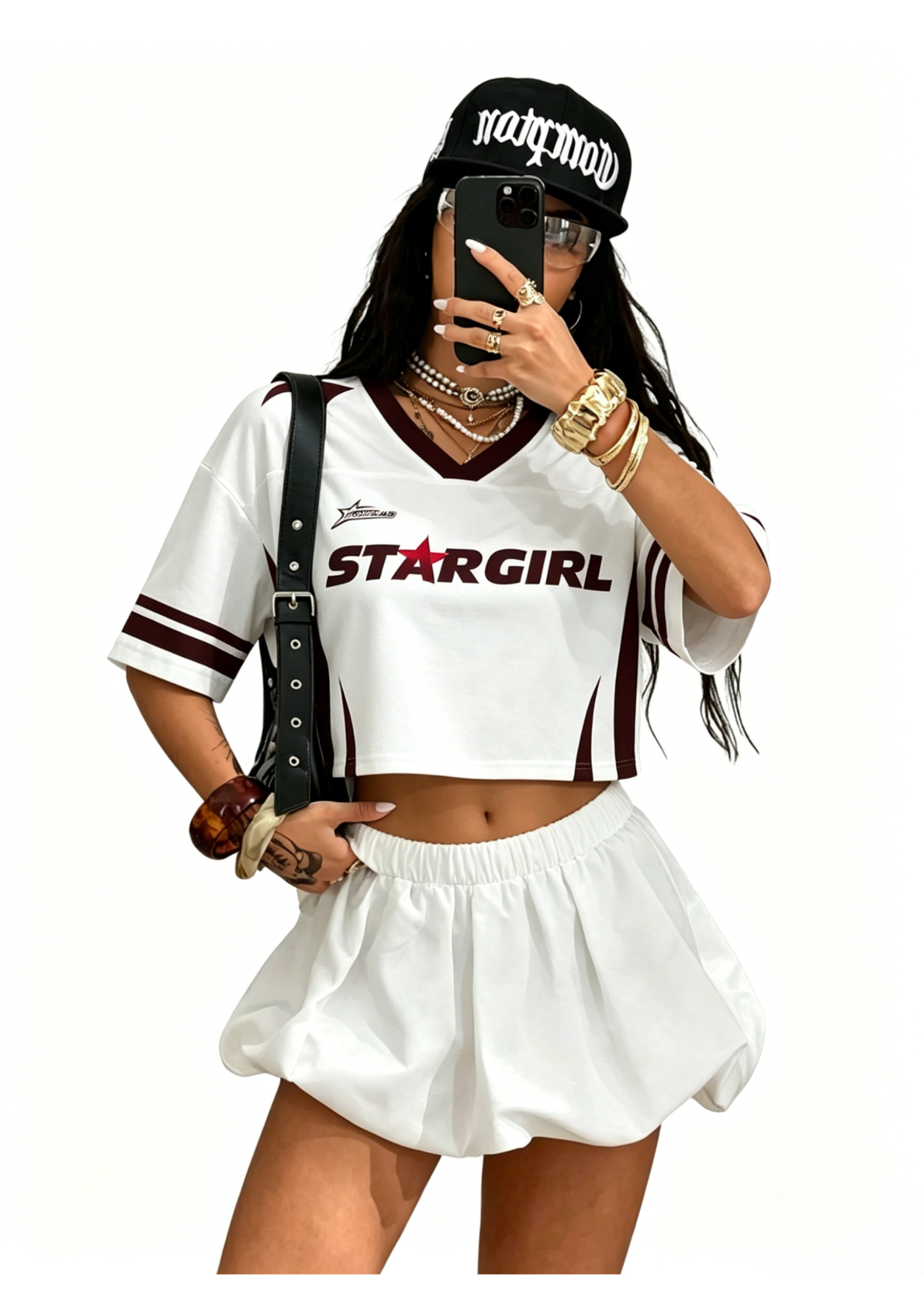 Star Girl Y2K Crop Sport Jersey Shirts