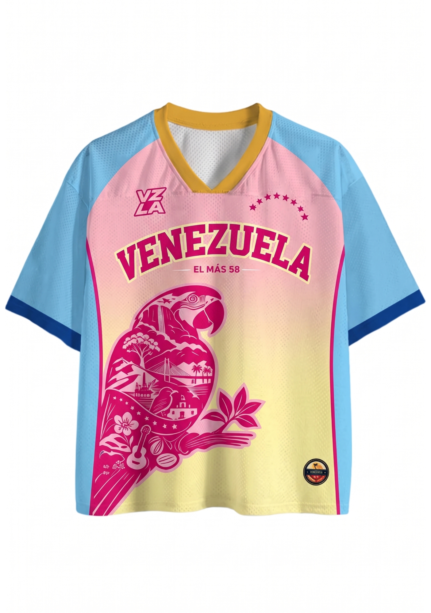 Venezuela Macaw Scenic Landscape Mesh Jersey Shirts