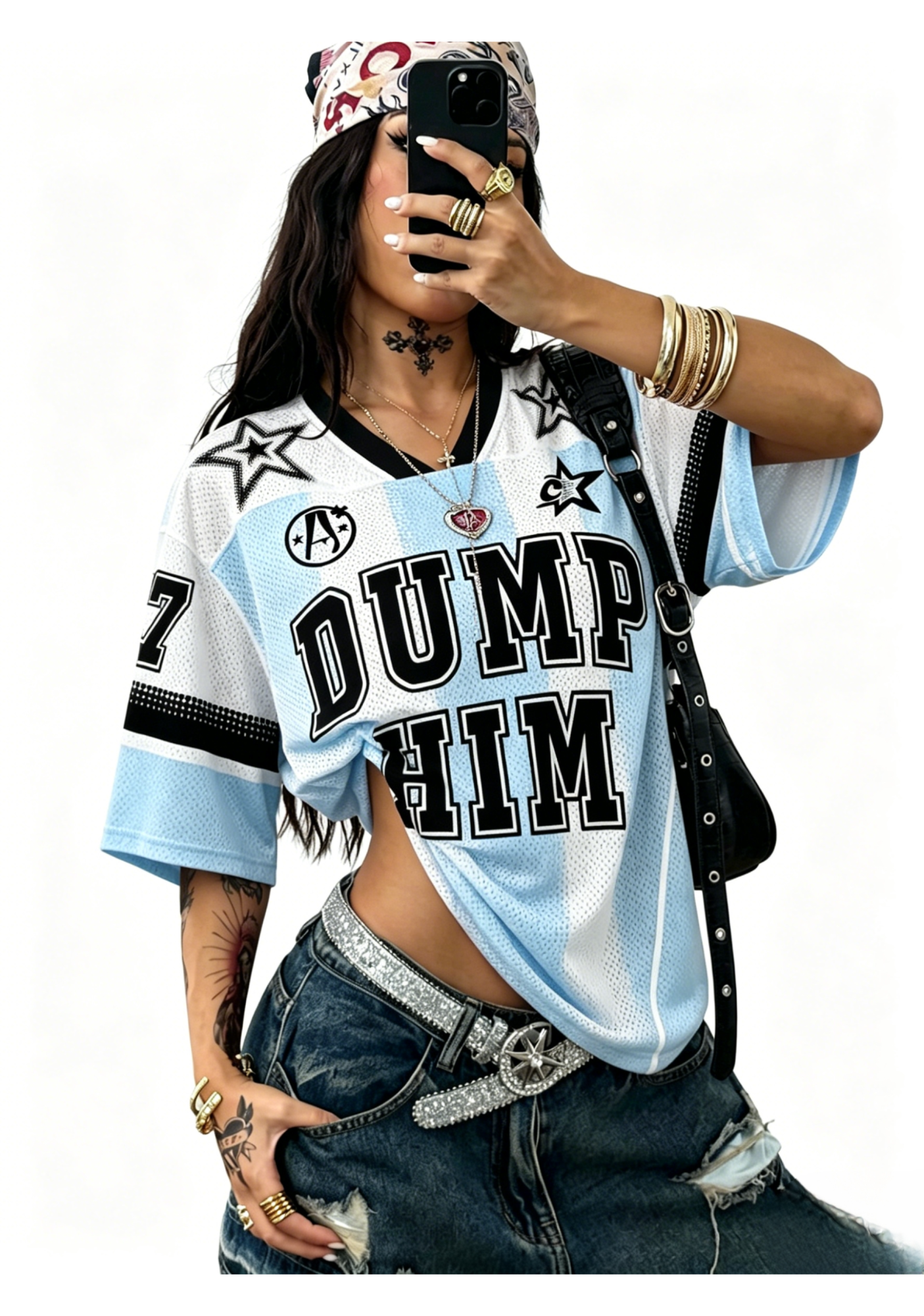 Dump Him Y2K Crop Sport Jersey Shirts