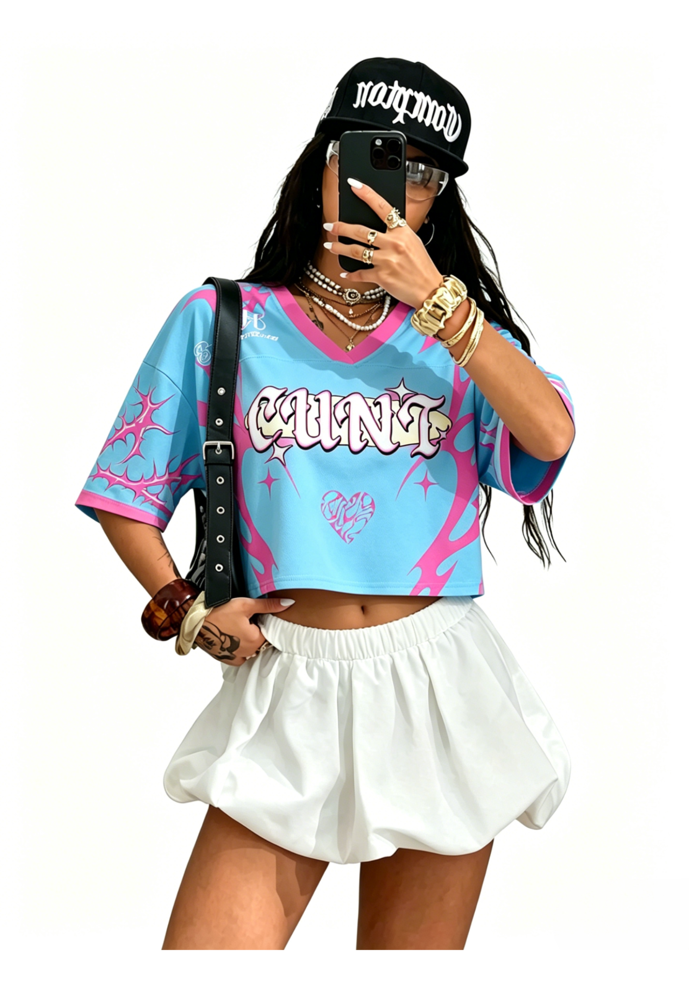 Cunt Y2K Crop Sport Jersey Shirts