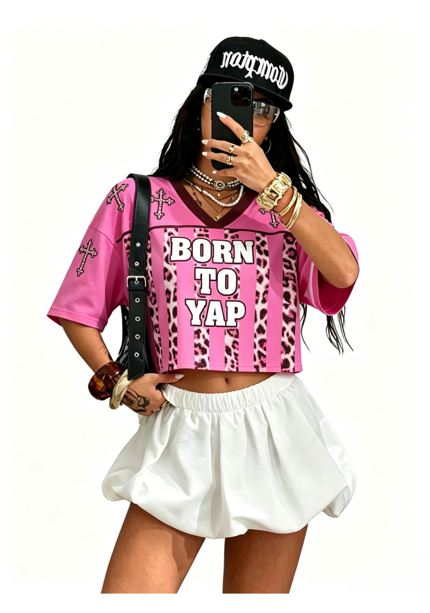 Born to yap Y2K Crop Sport Jersey Shirts