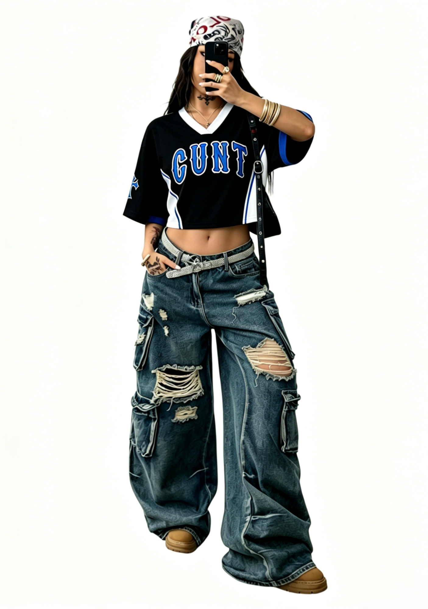 Cunt Y2K Crop Sport Jersey Shirts