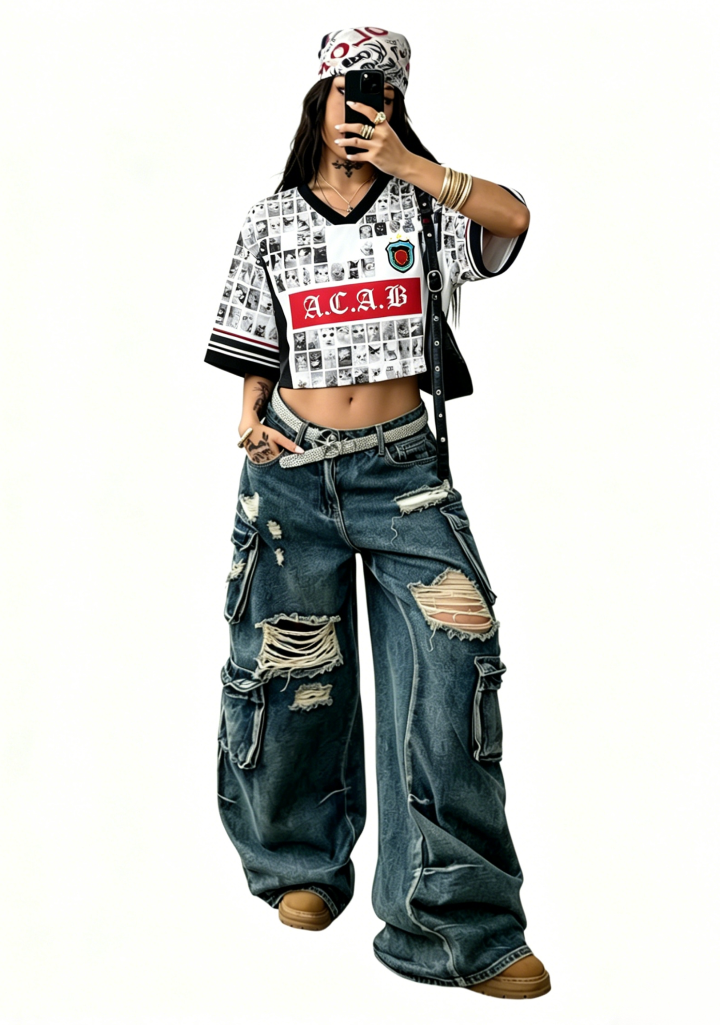 All Cats Y2K Crop Sport Jersey Shirts