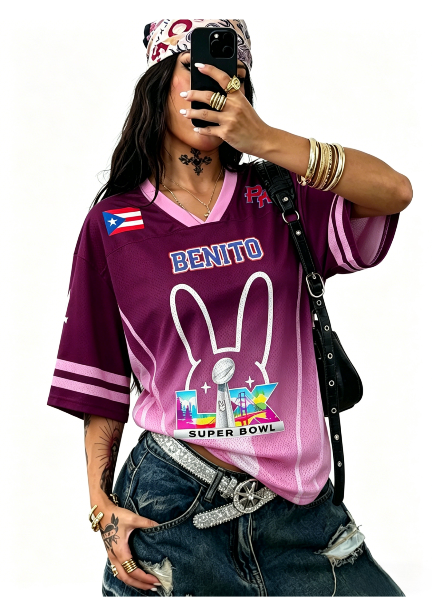 Purple Bunny Head Y2K Sport Jersey Shirts