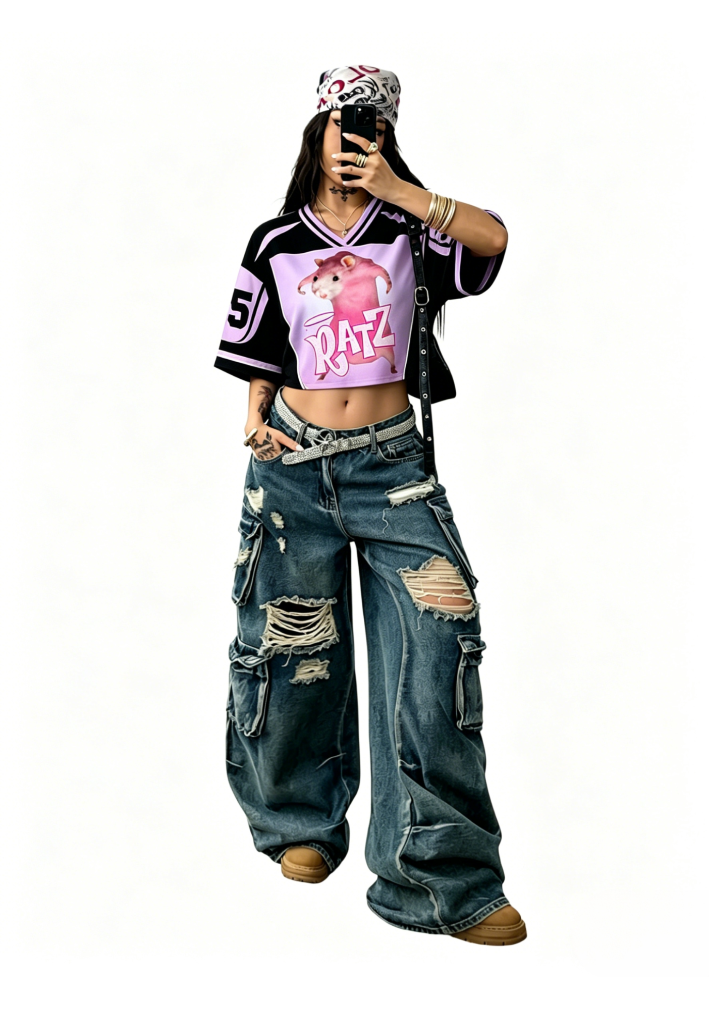 Ratz Y2K Crop Sport Jersey Shirts