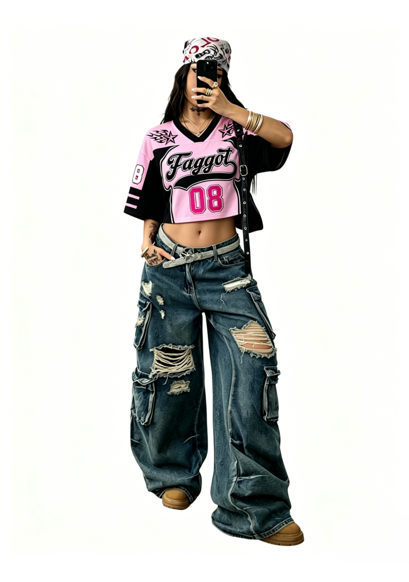 Faggot Y2K Crop Sport Jersey Shirts