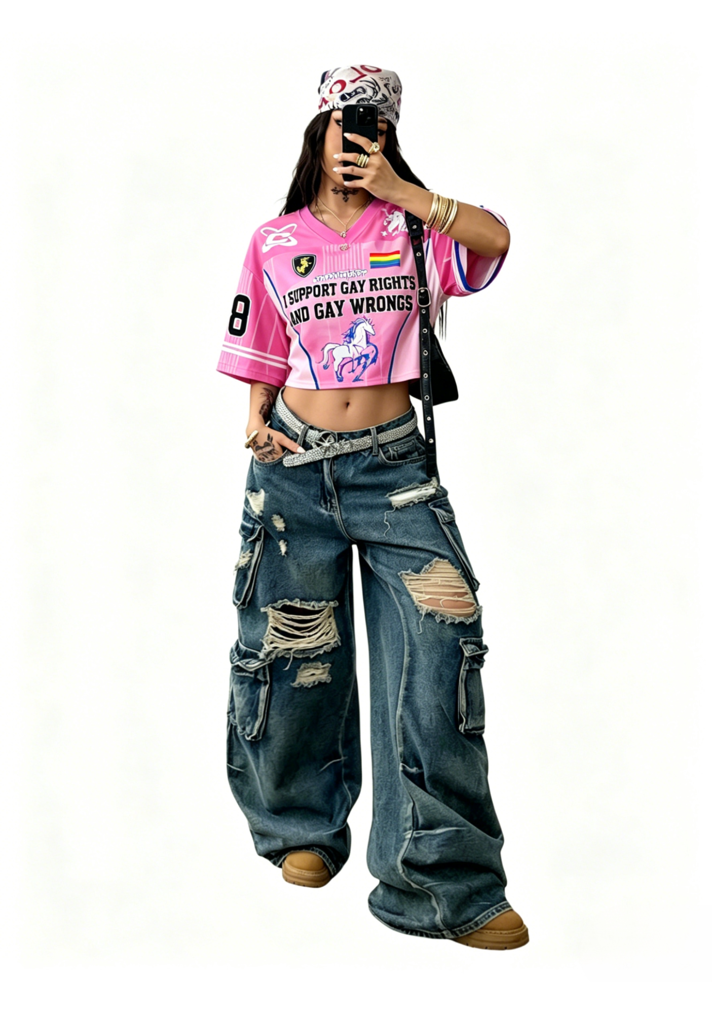 I Support Gay Rights Pride Y2K Crop Sport Jersey Shirts