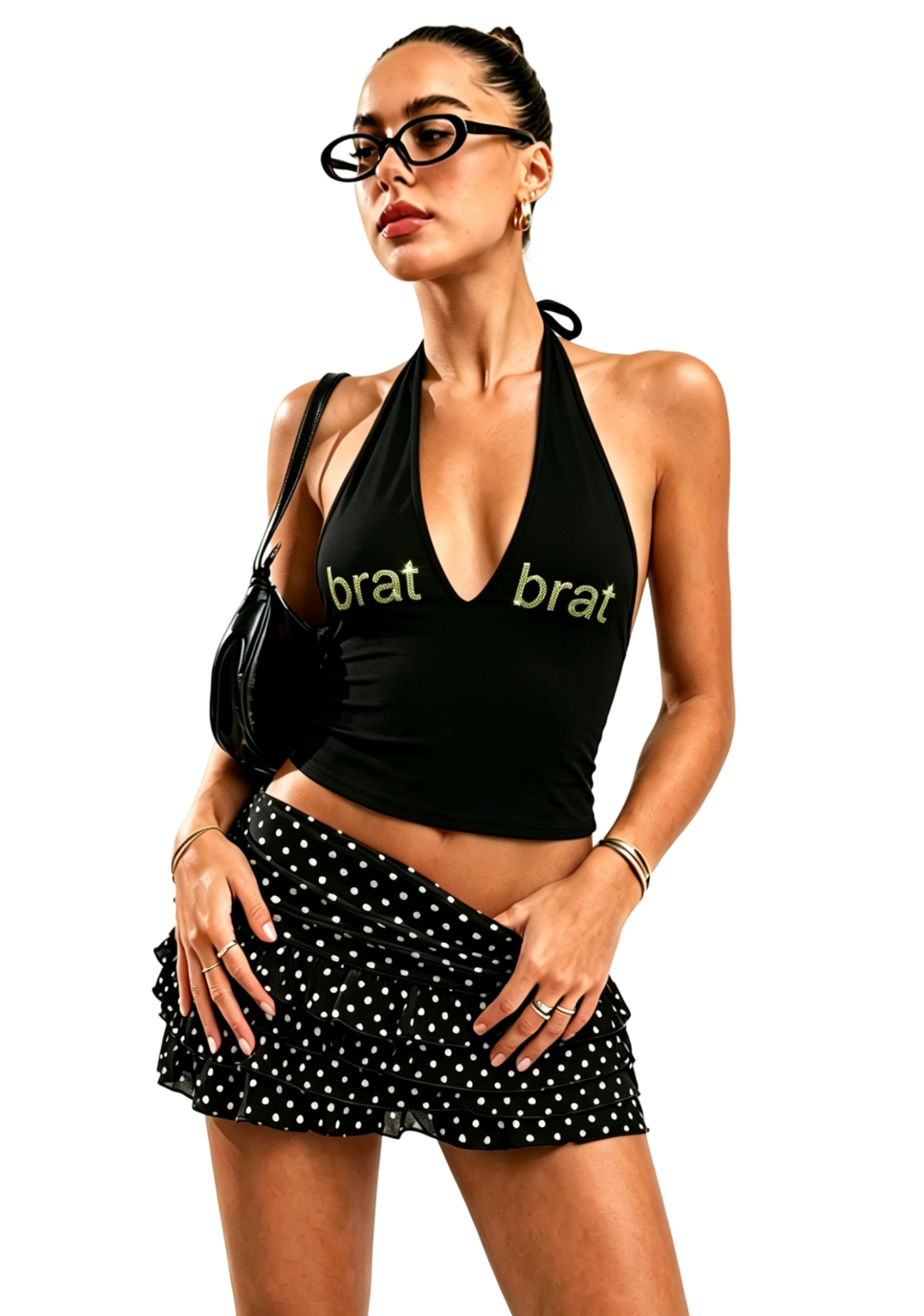 rhinestone-green-brat-y2k-halter-deep-v-neck-cami