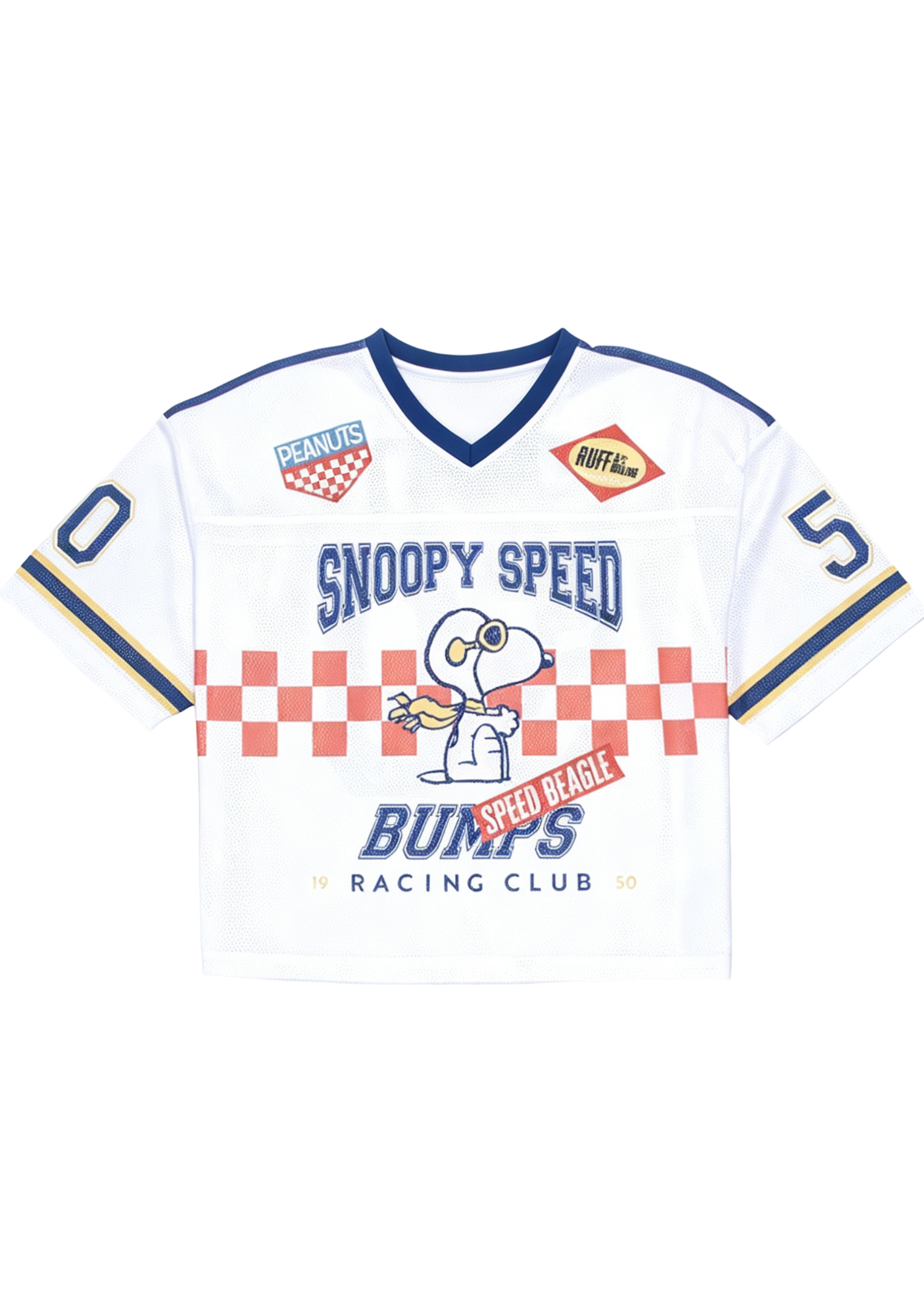 Peanuts Mens Baggy Crop Mesh Racing Jersey