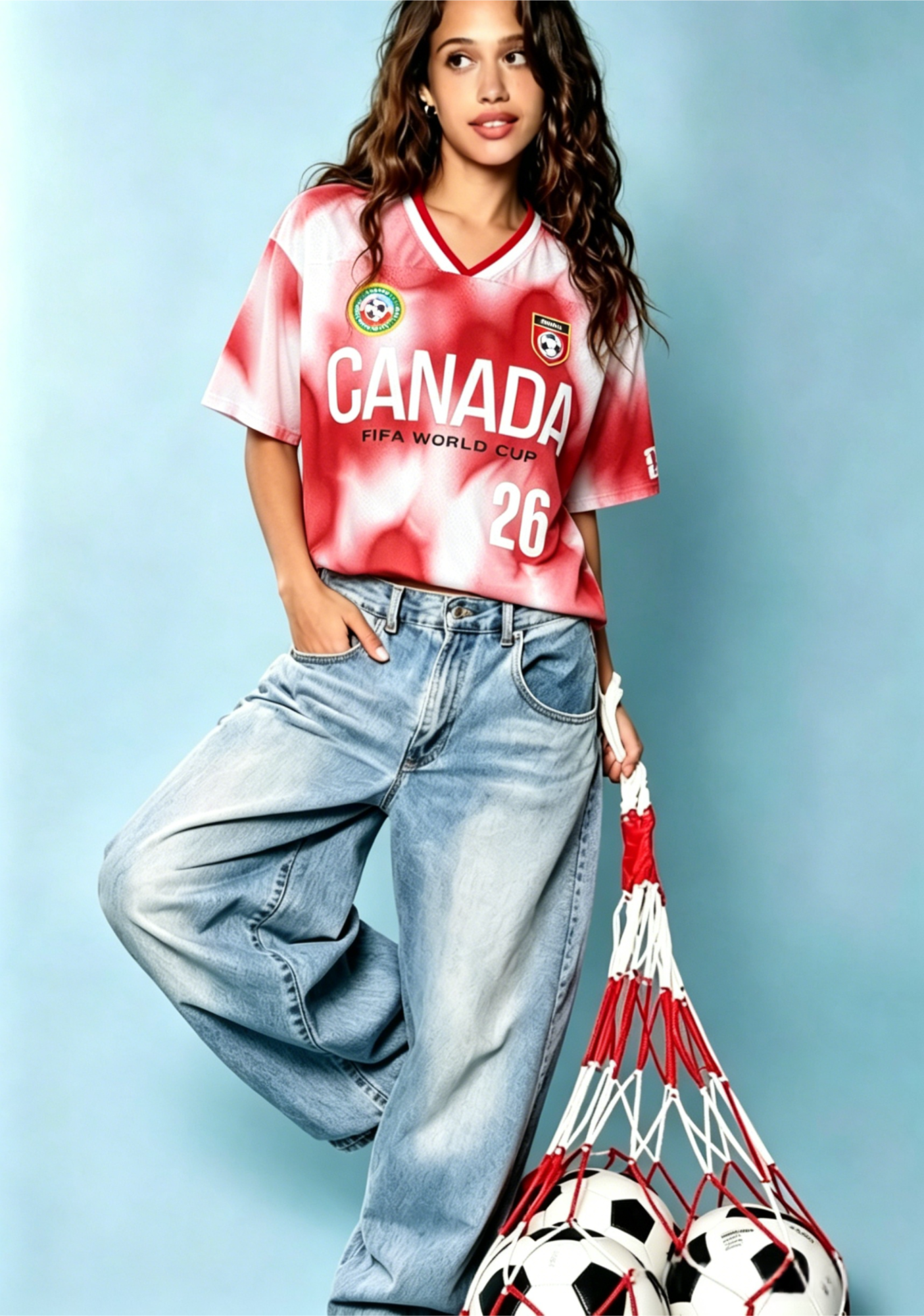 Tie-Dye Canada 2026 World Cup Mesh Jersey Shirts