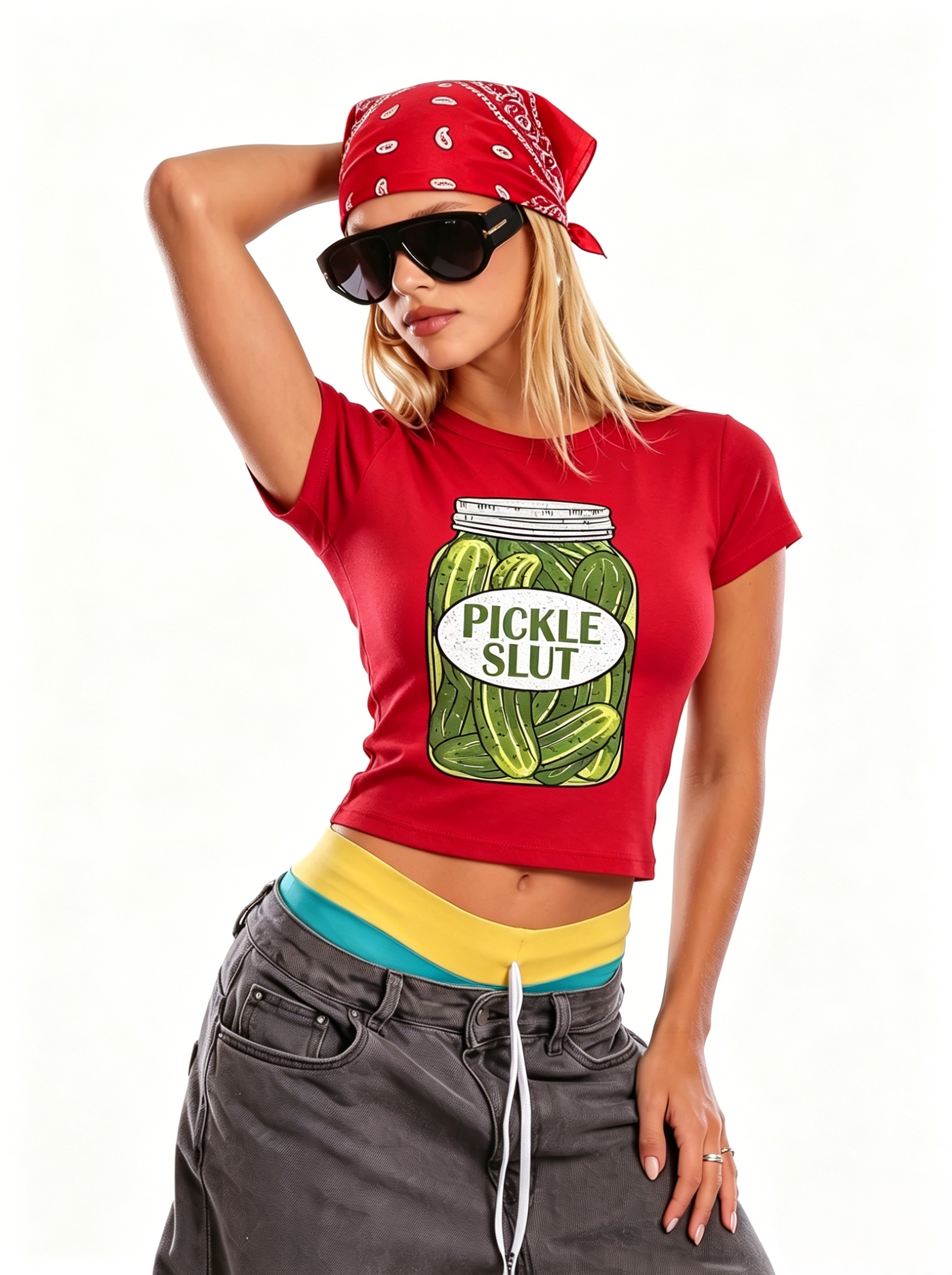 Pickle Slxt Y2K Baby Tee