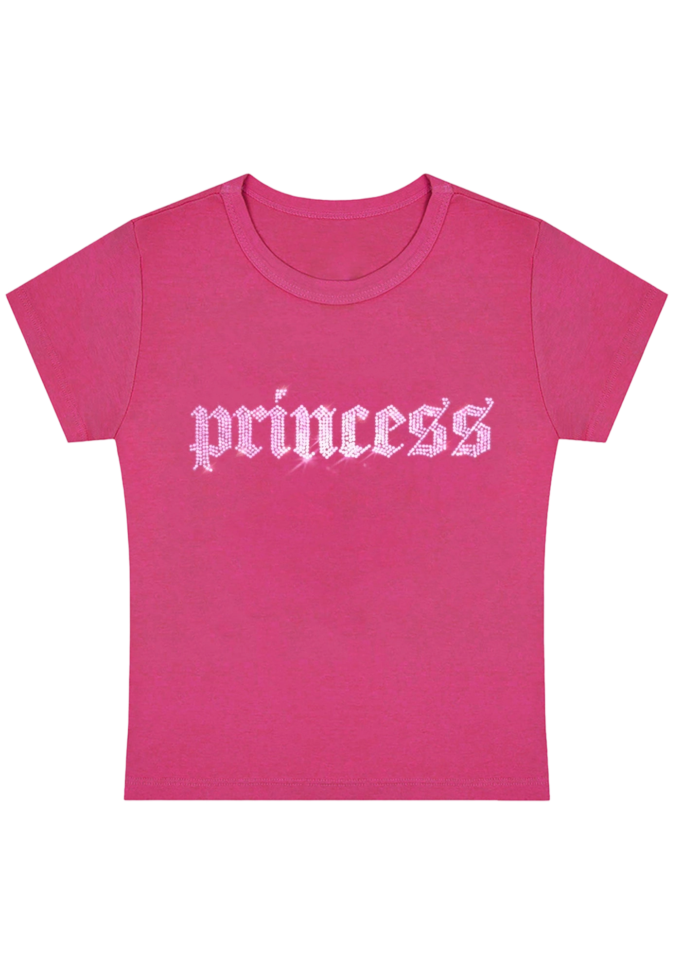 Princess Rhinestone Y2K Baby Tee