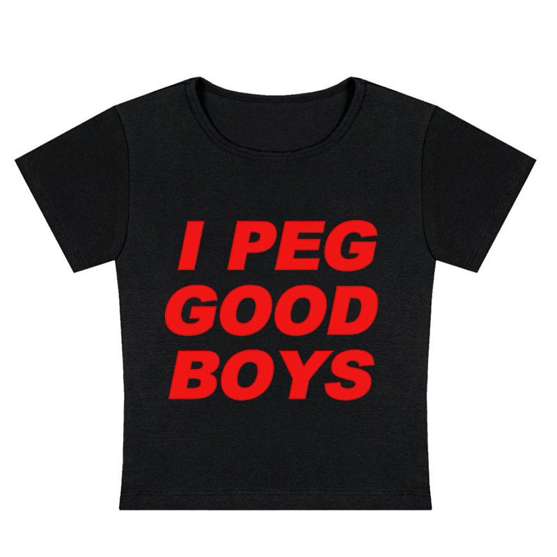 I Peg Good Boys Y2K Baby Tee